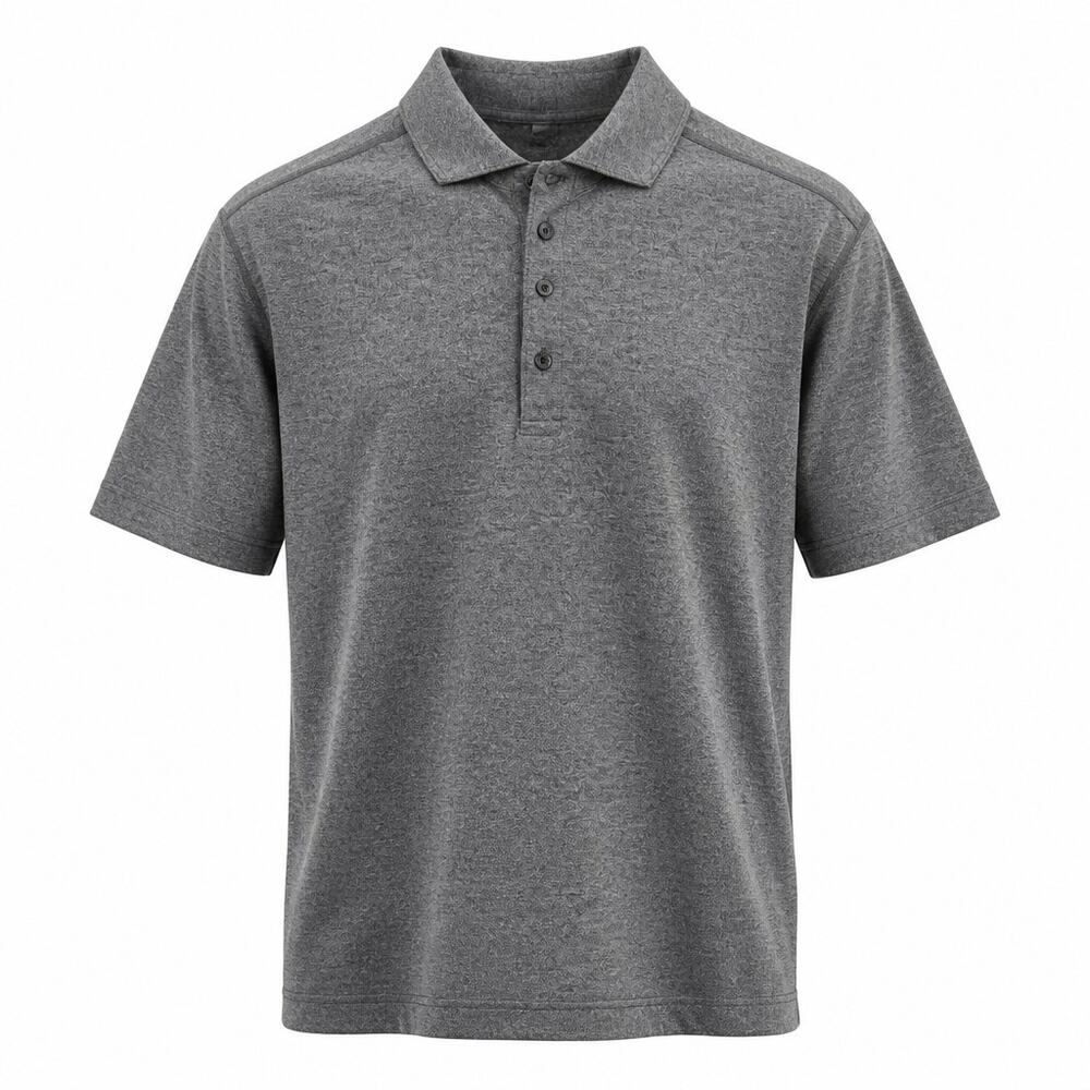 Lululemon Evolution Polo Shirt Mens Large Gray Heathered Short Sleeve Golf Top